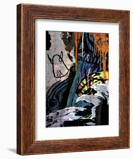 Blue Orange Layers 2-Jenny Kraft-Framed Art Print