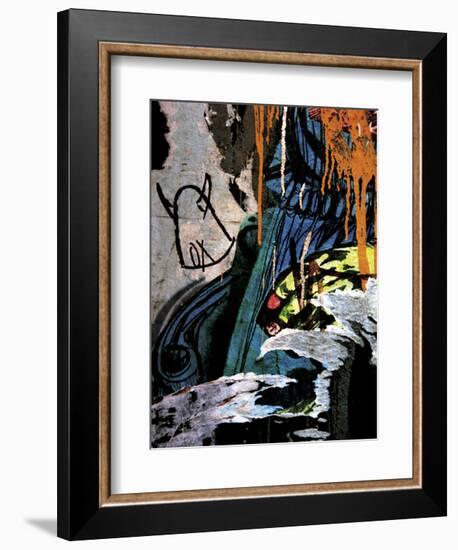 Blue Orange Layers 2-Jenny Kraft-Framed Art Print