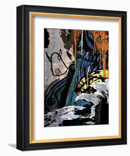 Blue Orange Layers 2-Jenny Kraft-Framed Art Print