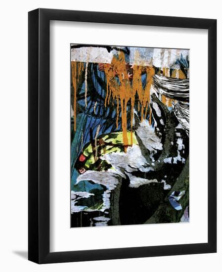 Blue Orange Layers 3-Jenny Kraft-Framed Art Print