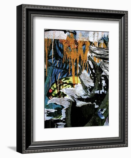 Blue Orange Layers 3-Jenny Kraft-Framed Art Print