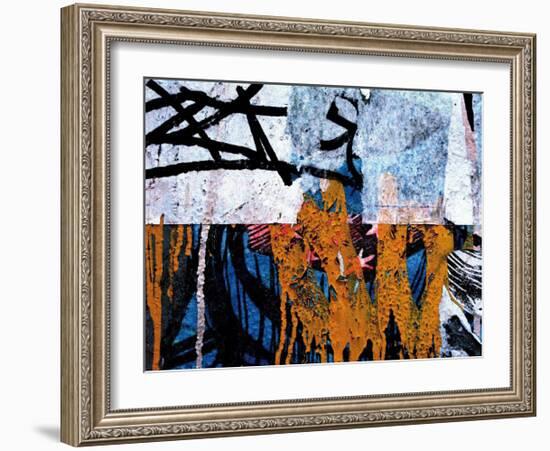 Blue Orange Layers I-Jenny Kraft-Framed Art Print