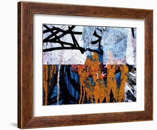 Blue Orange Layers I-Jenny Kraft-Framed Art Print