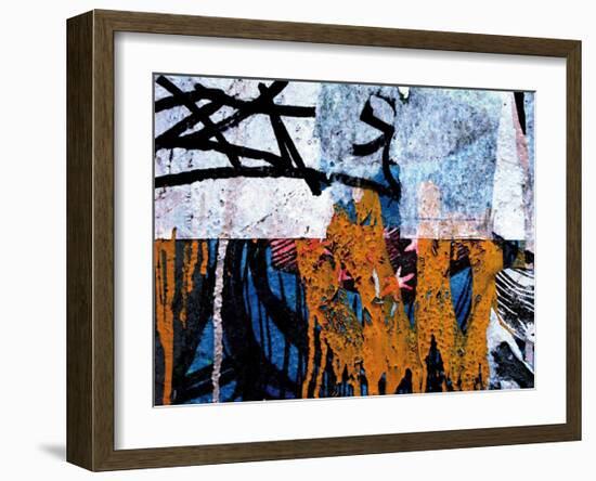 Blue Orange Layers I-Jenny Kraft-Framed Art Print