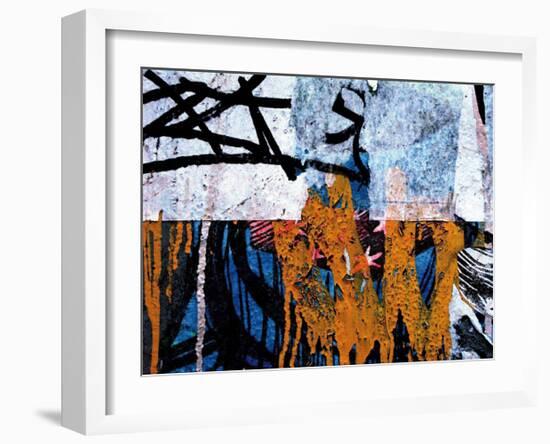 Blue Orange Layers I-Jenny Kraft-Framed Art Print