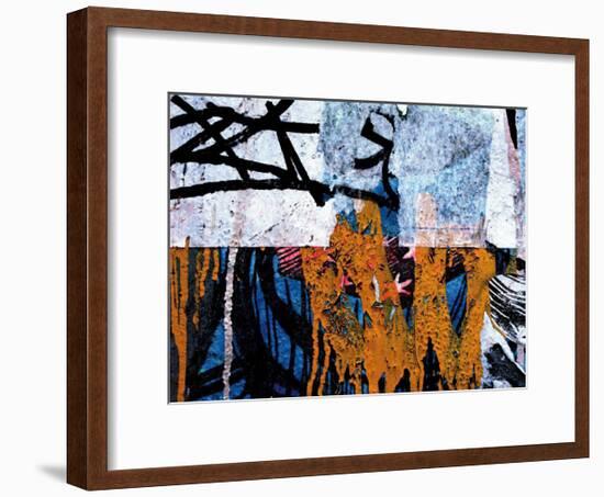 Blue Orange Layers I-Jenny Kraft-Framed Art Print