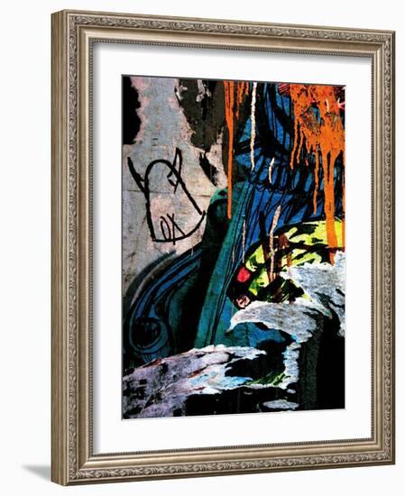 Blue Orange Layers II-Jenny Kraft-Framed Art Print