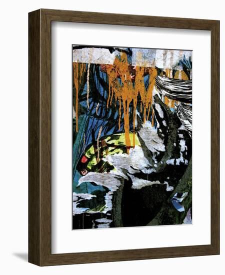 Blue Orange Layers III-Jenny Kraft-Framed Giclee Print