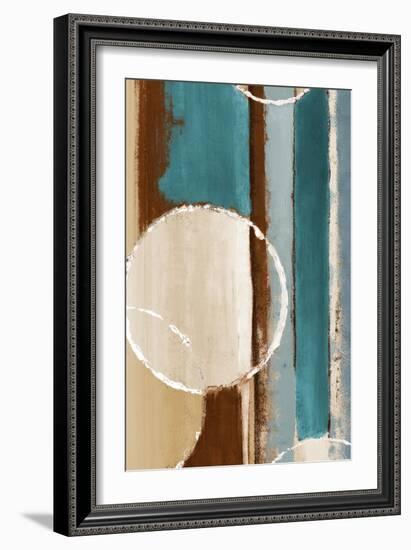 Blue Orbiting Moons IV-Lanie Loreth-Framed Art Print