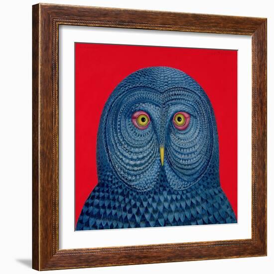 Blue Owl, 1995-Tamas Galambos-Framed Giclee Print