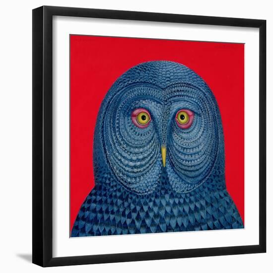 Blue Owl, 1995-Tamas Galambos-Framed Giclee Print