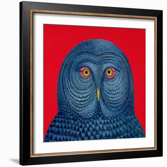 Blue Owl, 1995-Tamas Galambos-Framed Giclee Print