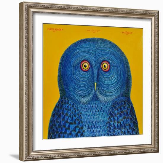 Blue Owl, 2015-Tamas Galambos-Framed Giclee Print