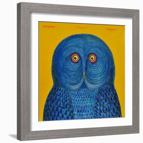 Blue Owl, 2015-Tamas Galambos-Framed Giclee Print