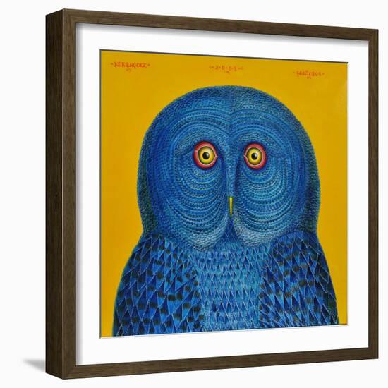 Blue Owl, 2015-Tamas Galambos-Framed Giclee Print