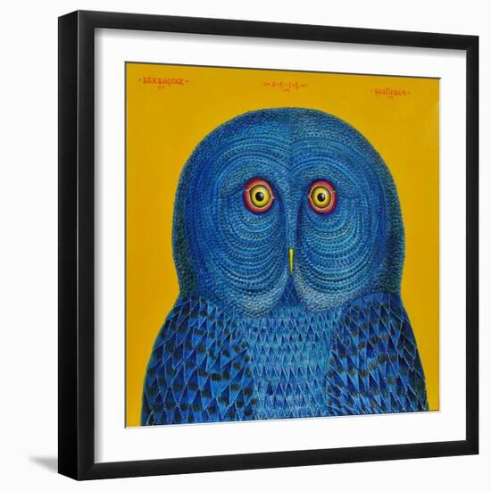 Blue Owl, 2015-Tamas Galambos-Framed Giclee Print