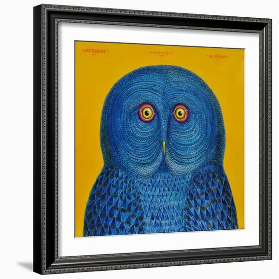 Blue Owl, 2015-Tamas Galambos-Framed Giclee Print