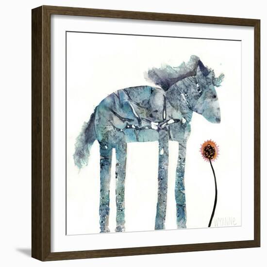 Blue Painted Pony-Wyanne-Framed Giclee Print