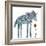 Blue Painted Pony-Wyanne-Framed Giclee Print