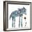 Blue Painted Pony-Wyanne-Framed Giclee Print