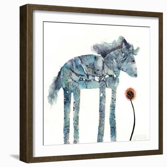 Blue Painted Pony-Wyanne-Framed Giclee Print