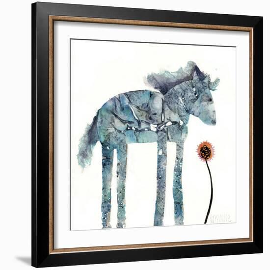 Blue Painted Pony-Wyanne-Framed Giclee Print