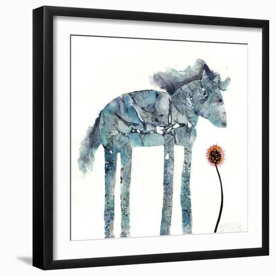 Blue Painted Pony-Wyanne-Framed Giclee Print