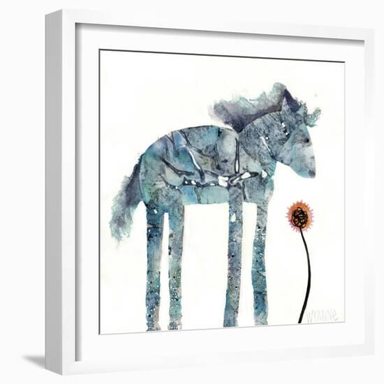 Blue Painted Pony-Wyanne-Framed Giclee Print