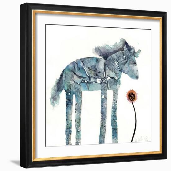 Blue Painted Pony-Wyanne-Framed Giclee Print