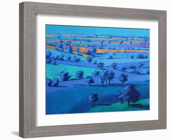 Blue painting close up-Paul Powis-Framed Giclee Print