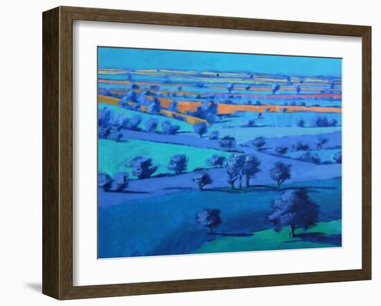 Blue painting close up-Paul Powis-Framed Giclee Print