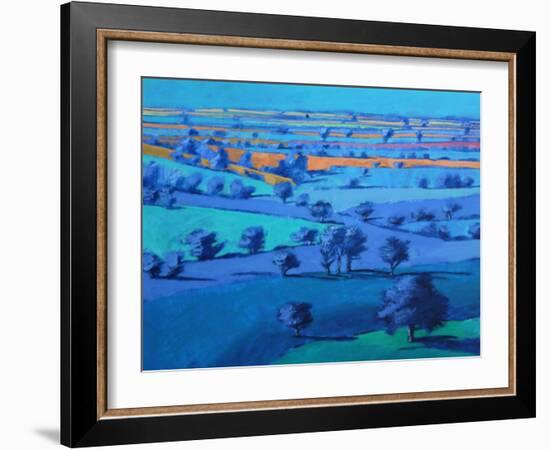 Blue painting close up-Paul Powis-Framed Giclee Print