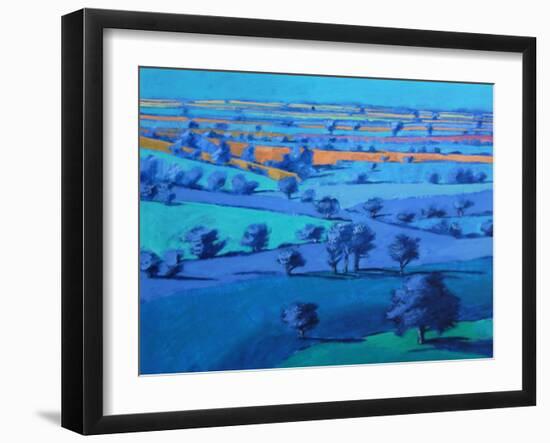 Blue painting close up-Paul Powis-Framed Giclee Print