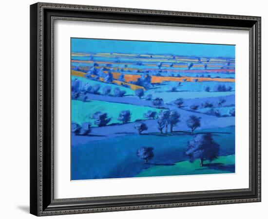 Blue painting close up-Paul Powis-Framed Giclee Print