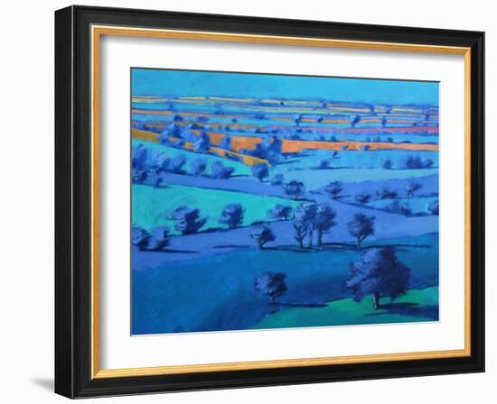 Blue painting close up-Paul Powis-Framed Giclee Print