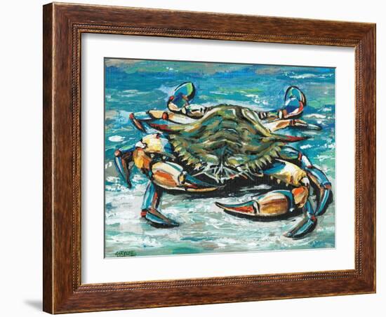 Blue Palette Crab I-Carolee Vitaletti-Framed Art Print