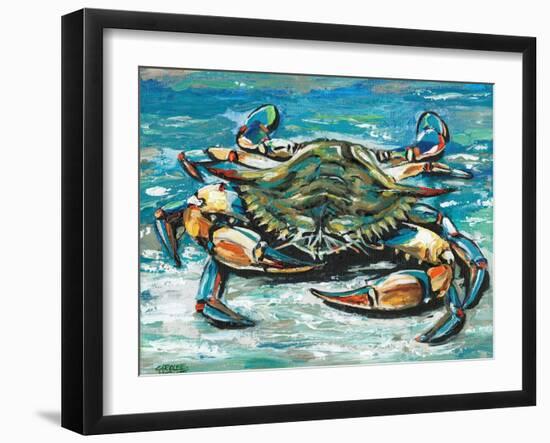 Blue Palette Crab I-Carolee Vitaletti-Framed Art Print