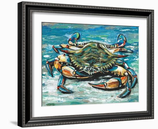 Blue Palette Crab I-Carolee Vitaletti-Framed Art Print