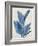 Blue Palm Leaves I-Aria K-Framed Art Print