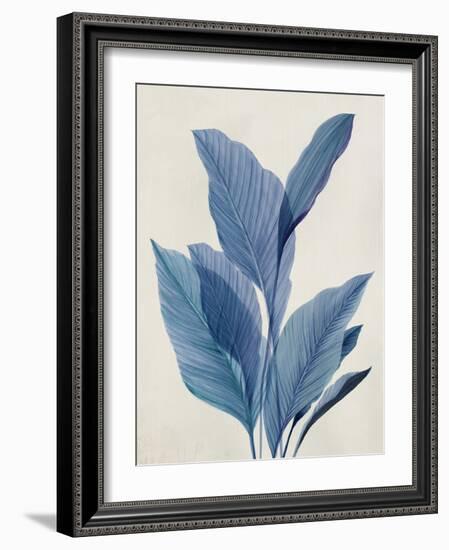 Blue Palm Leaves I-Aria K-Framed Art Print