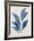 Blue Palm Leaves II-Aria K-Framed Art Print