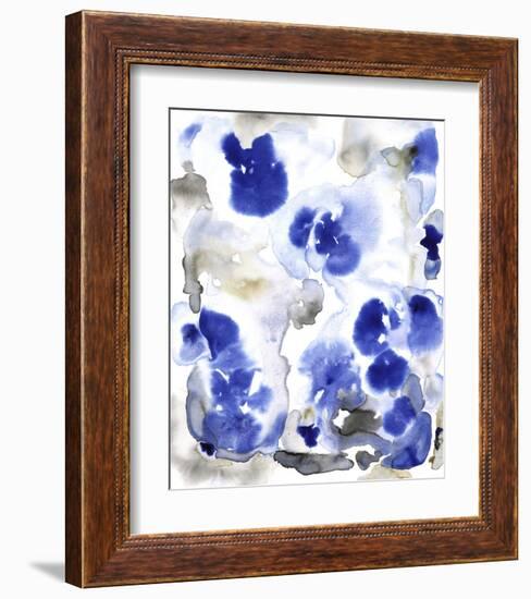 Blue Pansies I-Tim OToole-Framed Art Print