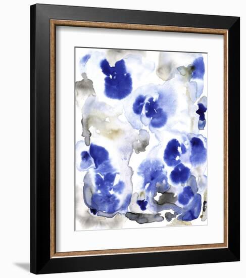 Blue Pansies I-Tim OToole-Framed Art Print