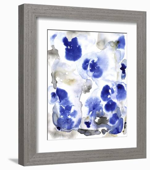 Blue Pansies I-Tim OToole-Framed Art Print