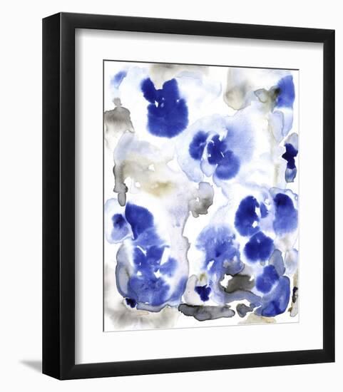 Blue Pansies I-Tim OToole-Framed Art Print
