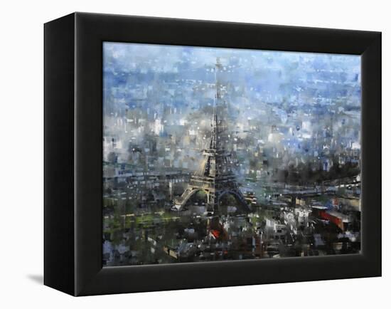 Blue Paris-Mark Lague-Framed Stretched Canvas