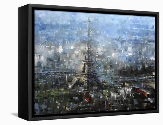 Blue Paris-Mark Lague-Framed Stretched Canvas