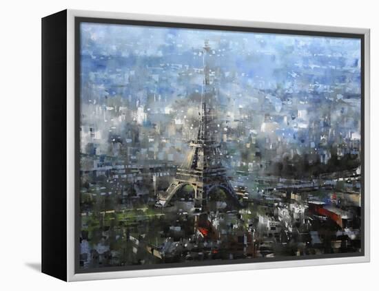 Blue Paris-Mark Lague-Framed Stretched Canvas