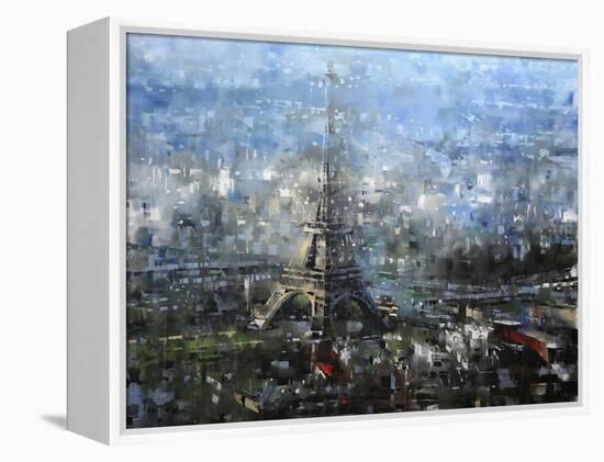 Blue Paris-Mark Lague-Framed Stretched Canvas