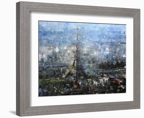 Blue Paris-Mark Lague-Framed Art Print